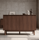 Buffet en bois foncé 120cm