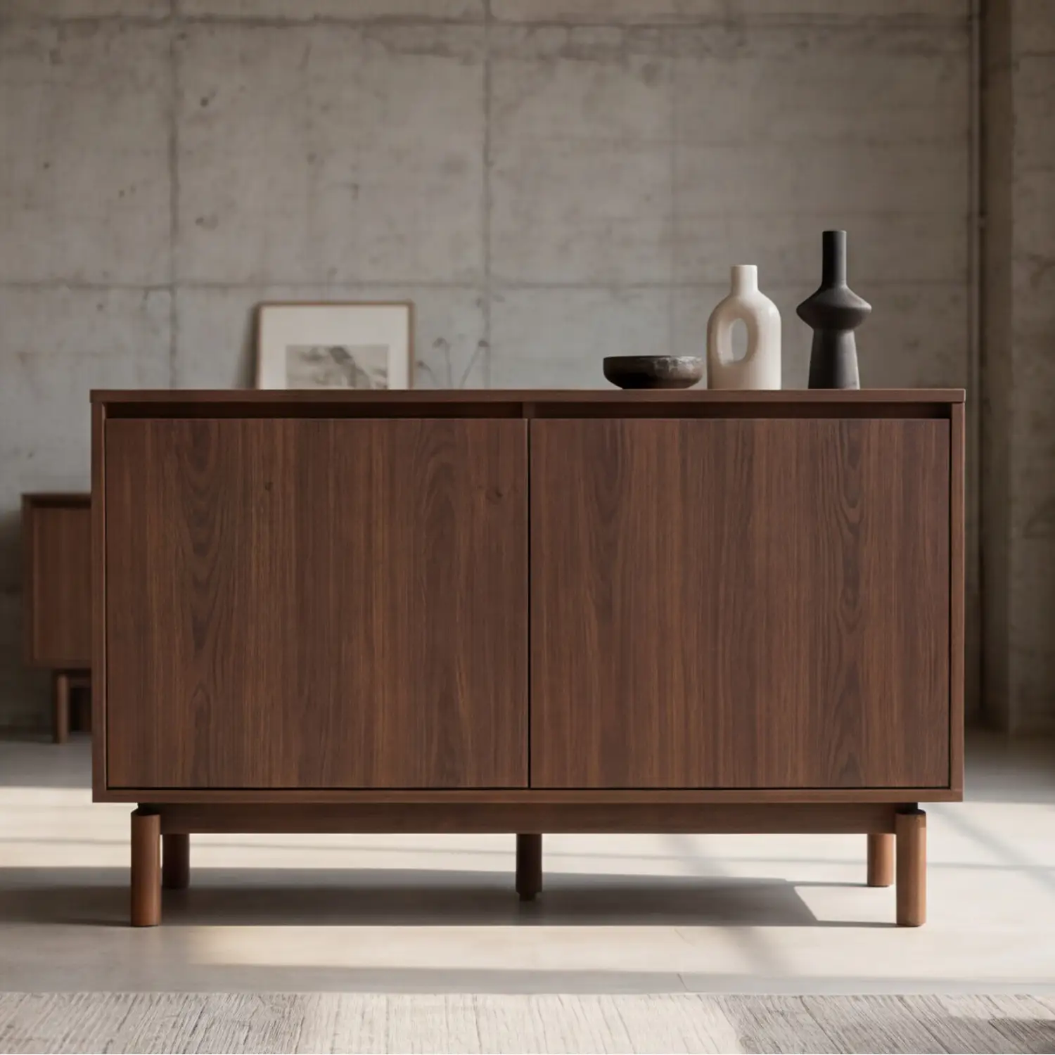 Buffet en bois foncé 120cm