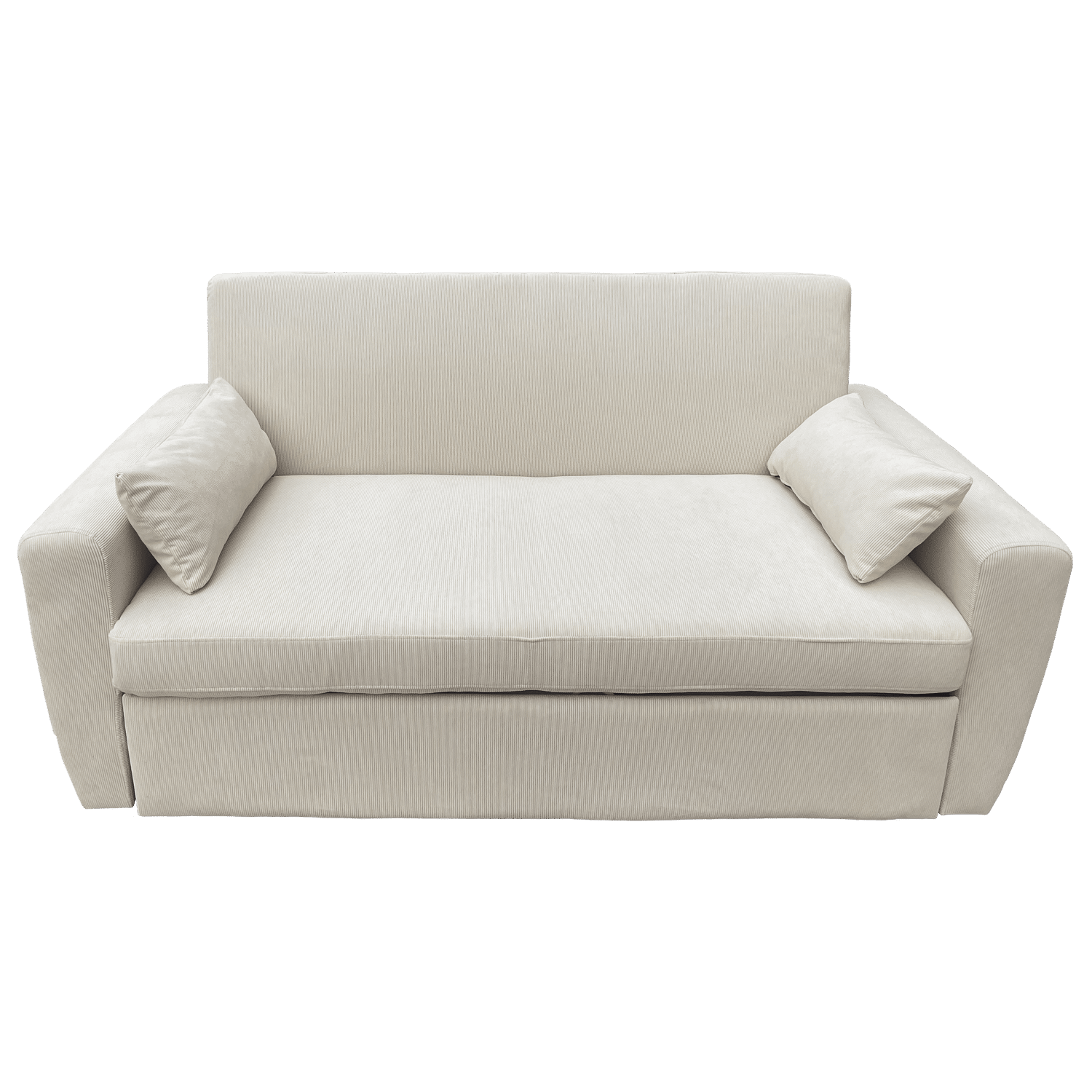 Beigefarbenes 2-Sitzer-Cord-Couch-Sofa MATT