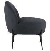 Fauteuil en tissu boucle gris