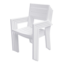 Gartenmöbel VENEZIA ausziehbar 90/180 aus weißem Aluminium - 8 Sitzplätze