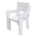 Salon de jardin VENEZIA extensible 90/180 en aluminium blanc - 8 places