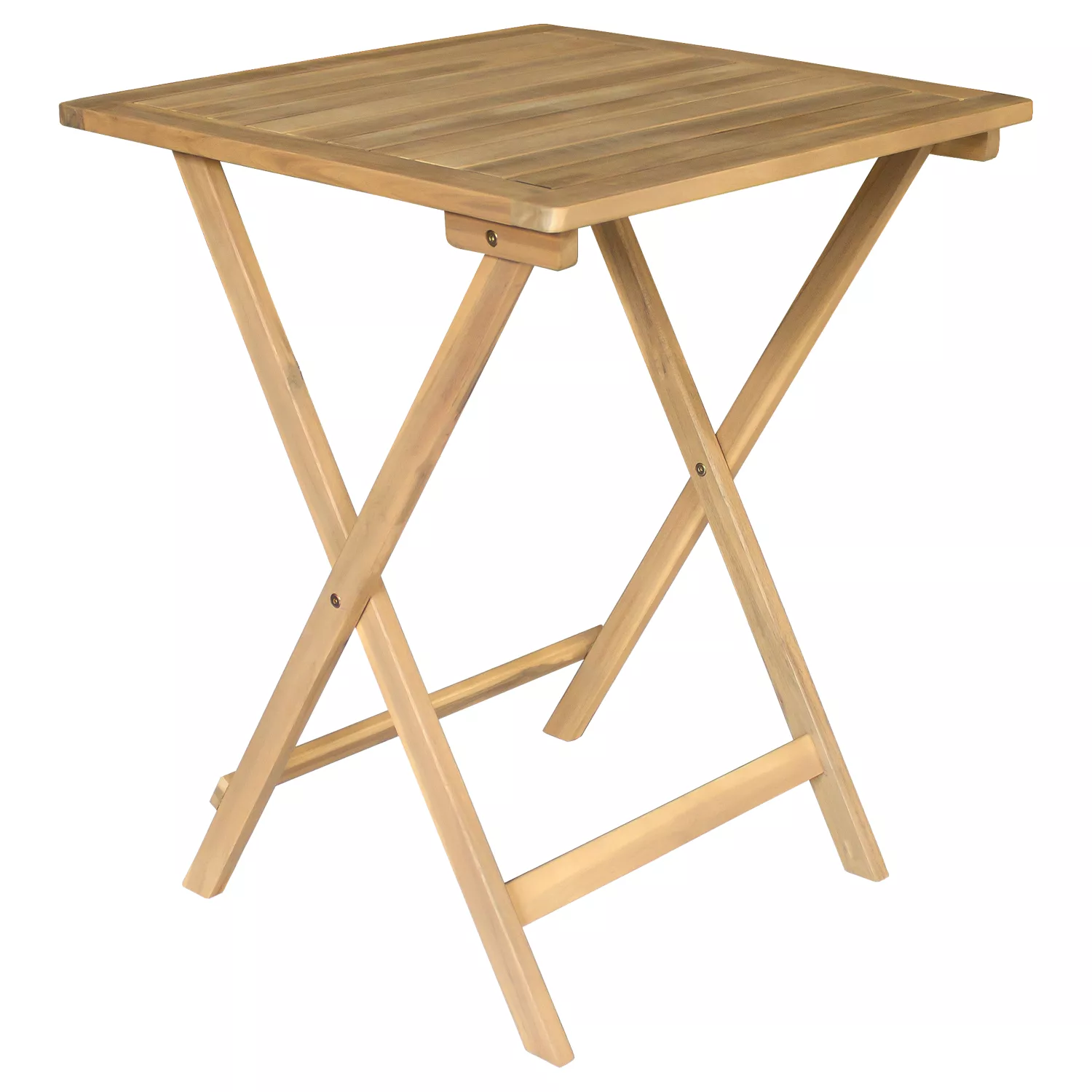 Set da tavolo e sedie per 2 posti in acacia e cuscini sabbia BENAGIL