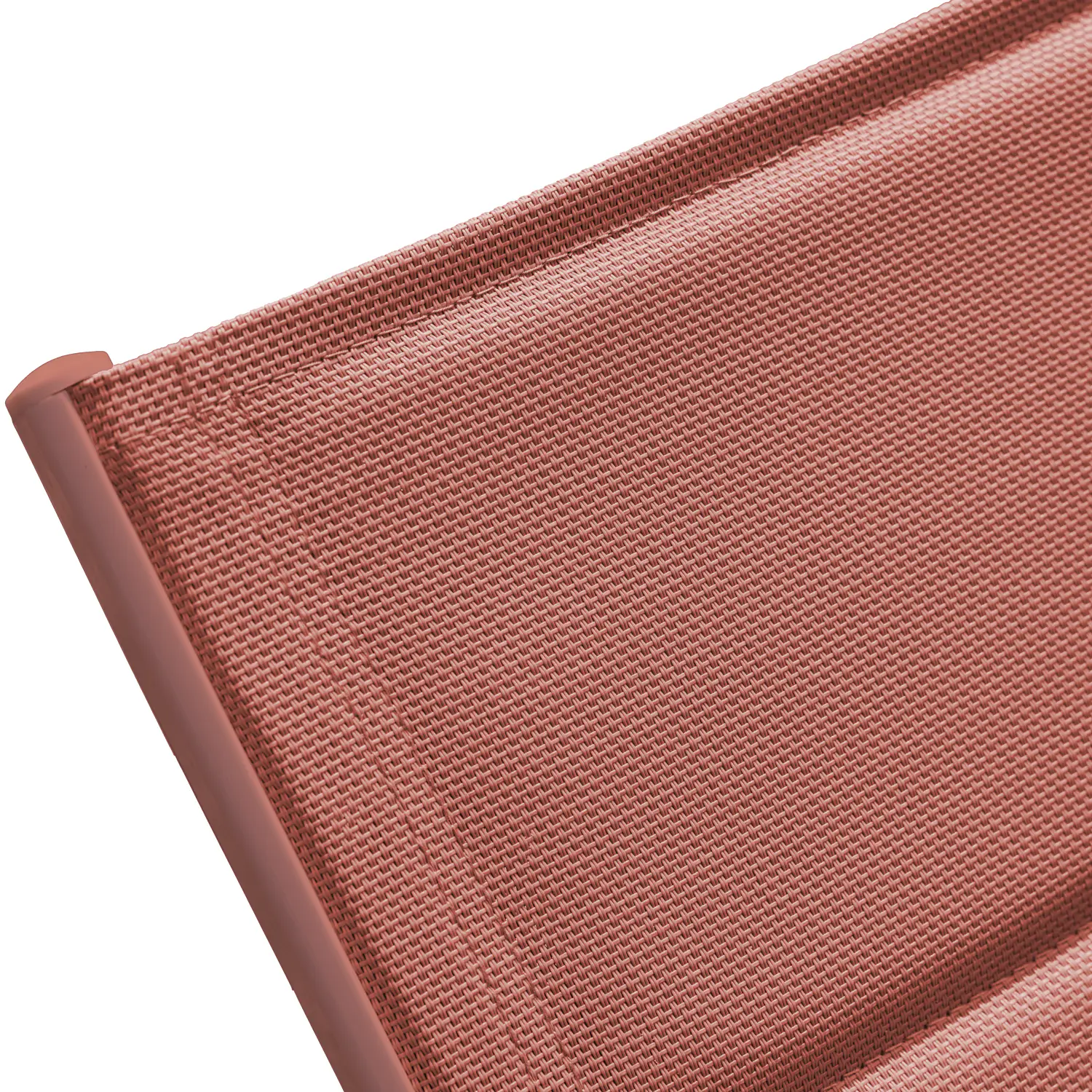 Bain de soleil en textilène terracotta - aluminium terracotta