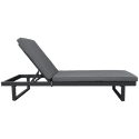 Espreguiçadeira de alumínio com almofada cinzenta PALOMINOS
