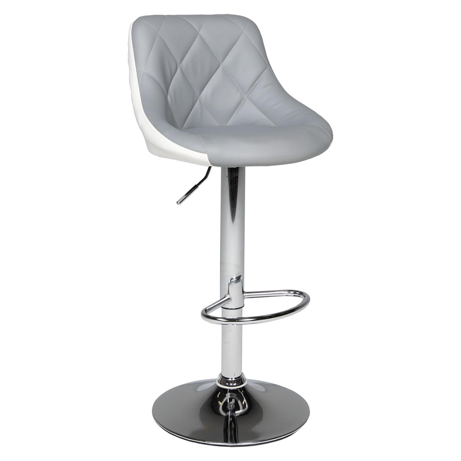 Tabouret de bar gris et blanc JASPER