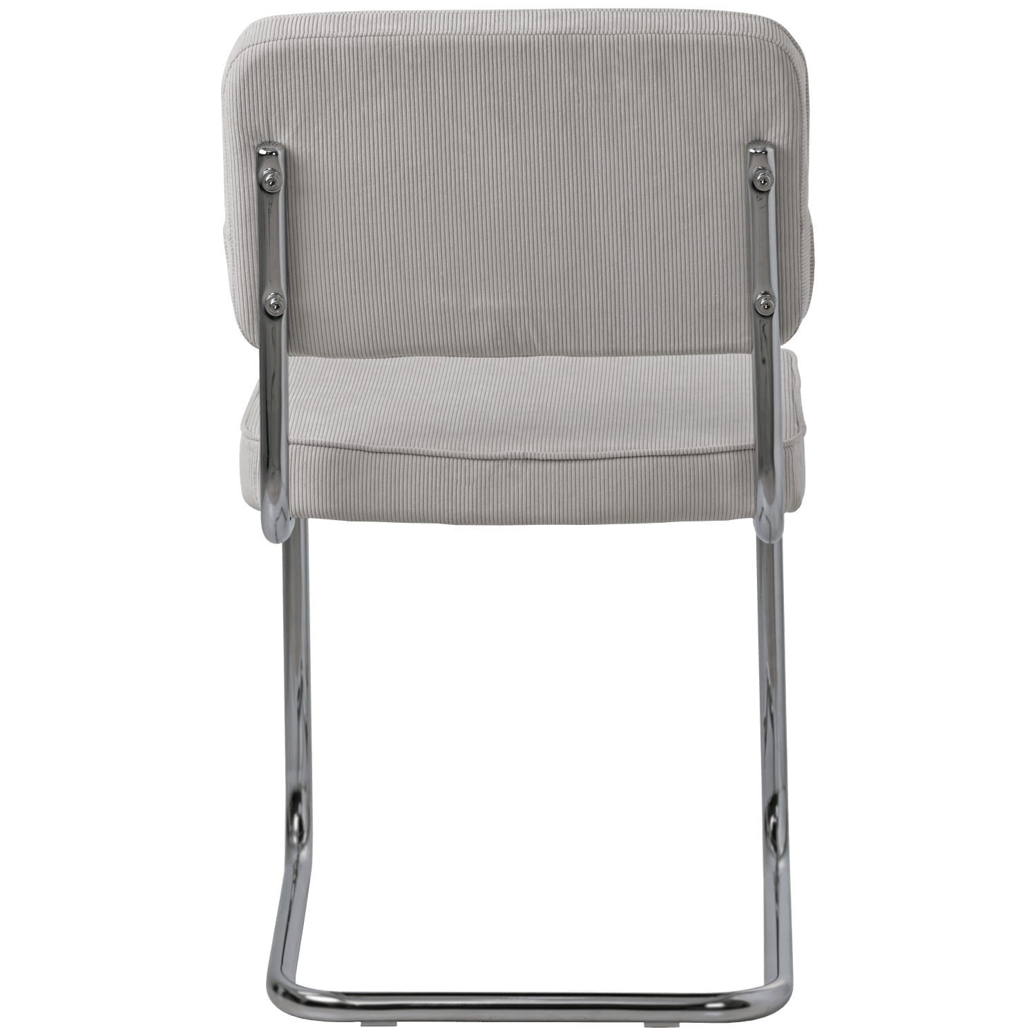 Lot de 2 chaises cantilever en velours côtelé beige MARIA