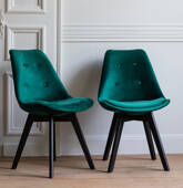 Lot de 2 chaises en velours...