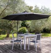 Parasol déporté rond 3m de...