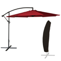 OAHU ombrellone rotondo diametro 3m rosso + copertura