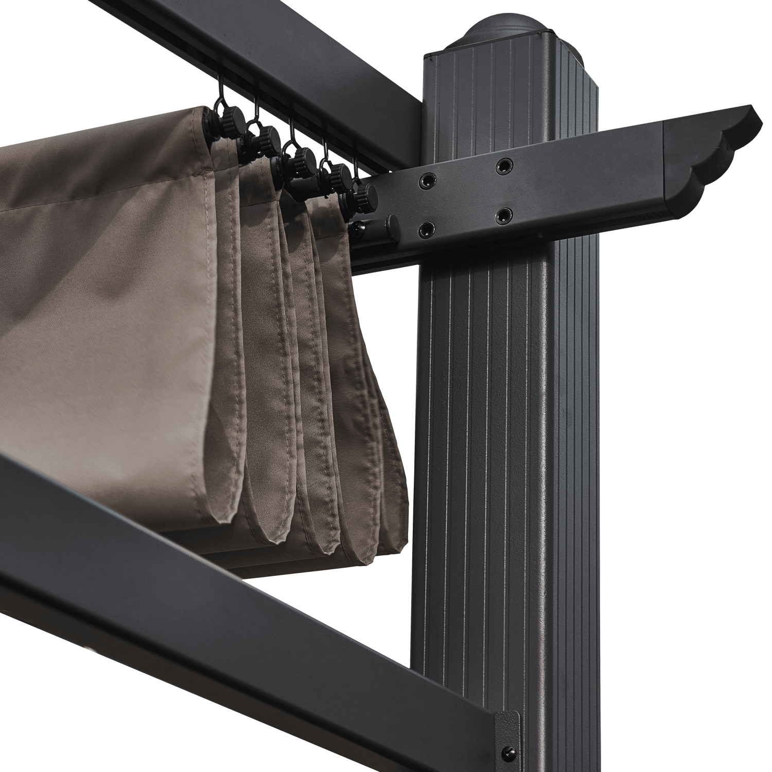 Pérgola mural 3 × 4m FRÉJUS topoestructura de aluminio