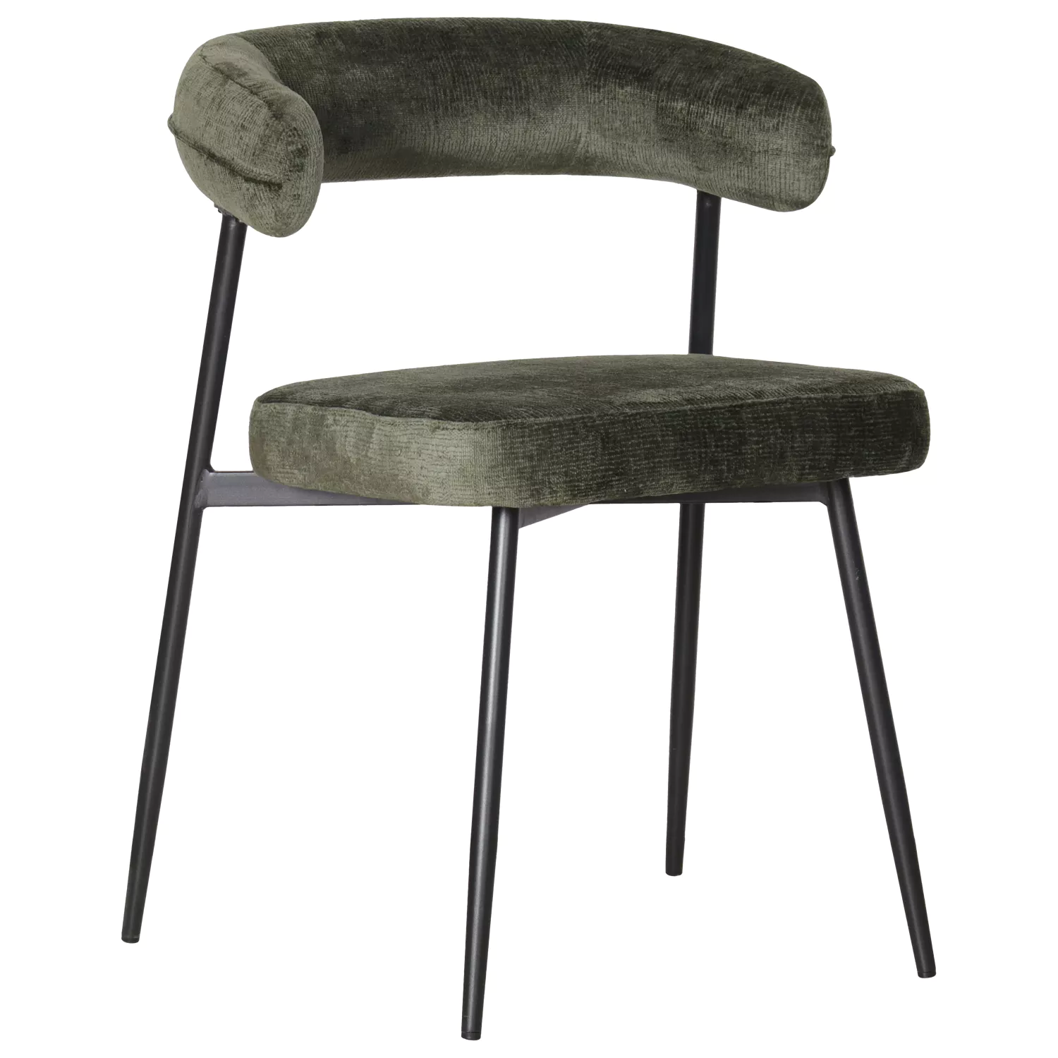 Lot de 2 chaises en tissu vert THEA