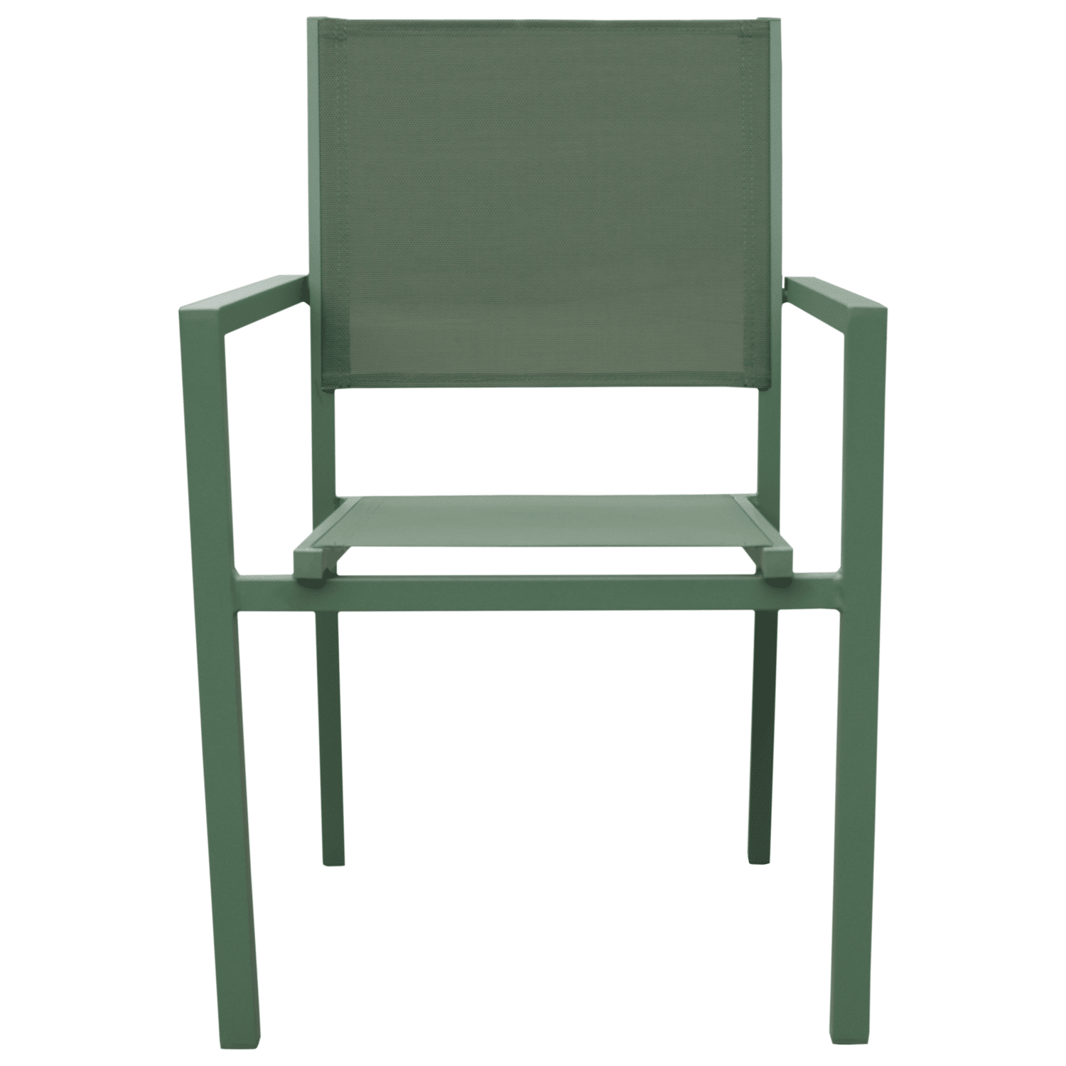 Conjunto de mobiliário de jardim BARI em textilene verde sálvia, 8 lugares - alumínio verde sálvia