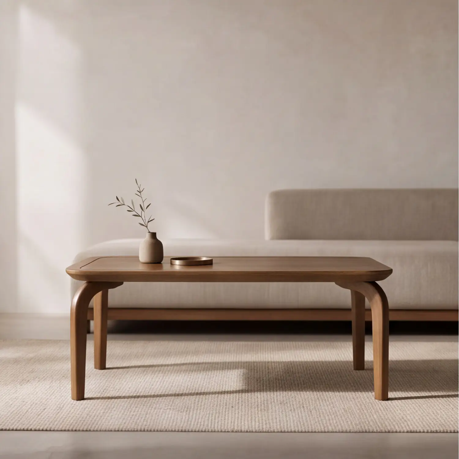 Mesa de centro em madeira maciça de manga tingida escura 100cm