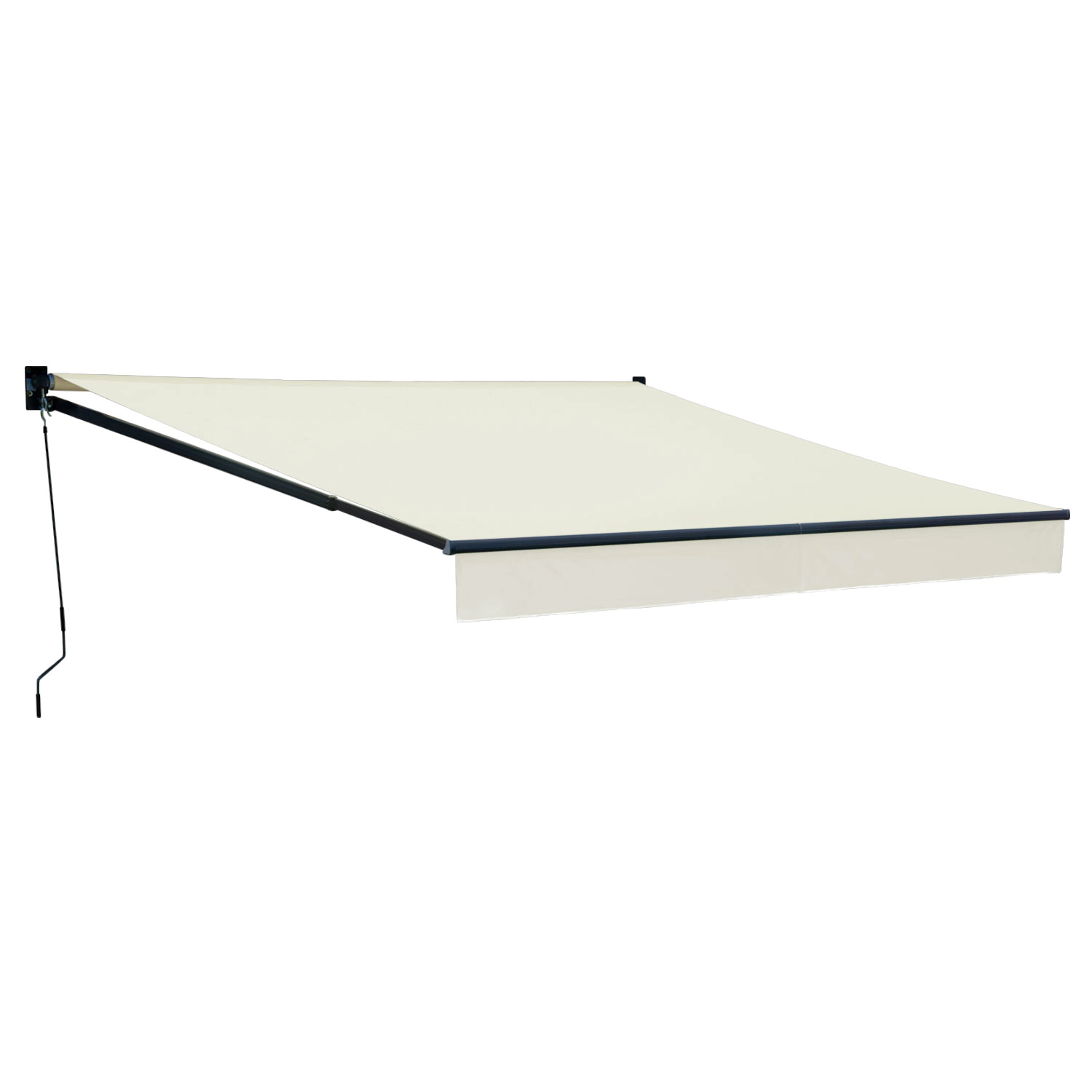 SAULE luifel 3,5 × 3m - Beige doek en grijze structuur