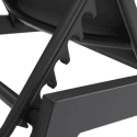 Lot de 2 bains de soleil en textilène noir - aluminium gris anthracite