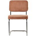 Set van 2 MARIA terracotta corduroy sledestoelen