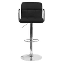 Lot de 2 tabourets de bar noir avec accoudoirs MIKE