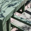 Salon de jardin BARI en textilène vert sauge 8 places - aluminium vert sauge