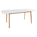 Ausziehbarer Tisch HELGA 120 / 160cm weiß