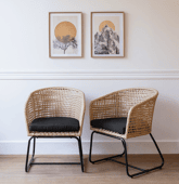 Lot de 2 fauteuils en rotin...