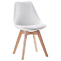 Pack de 2 sillas escandinavas color blanco con cojín - Happy Garden