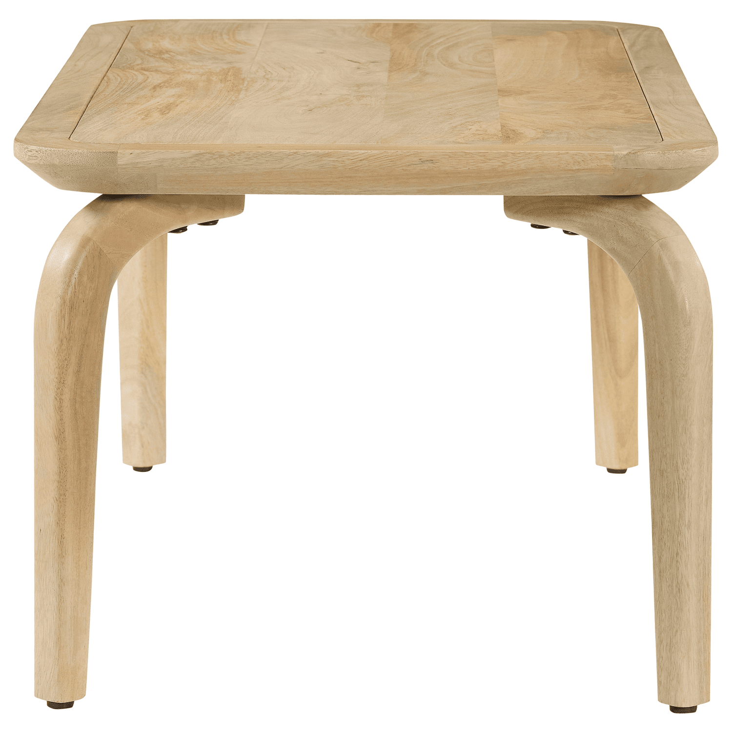 Mesa de centro em madeira maciça de manga tingida clara 100cm