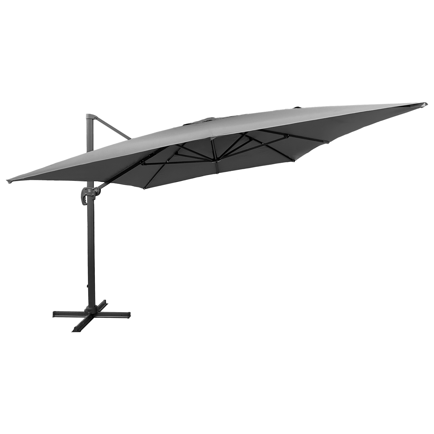 Guarda-chuva MOLOKAI rectangular de 3x4m cinzento + tampa