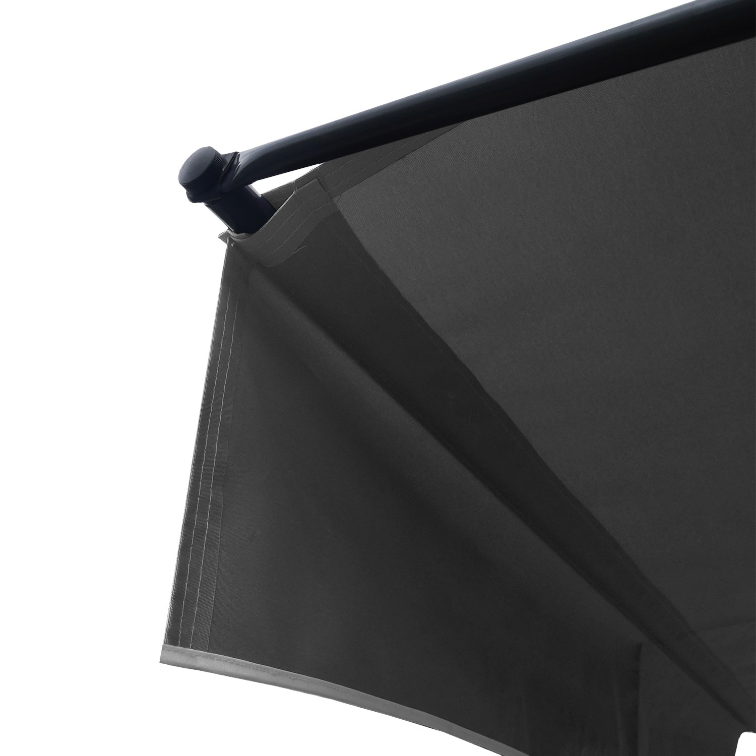 Toldo de varanda CHENE 3 × 1,2m - Tecido antracite e moldura cinzenta