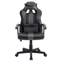 Fauteuil de bureau gamer noir et gris CRASH