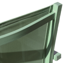 Conjunto de muebles de jardín de teca JAVA con sillas de aluminio verde salvia - 8 plazas