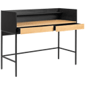 ARTHUR bureau met 2 lades in hout en zwart