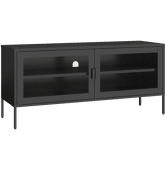 Meuble TV en métal 120cm noir