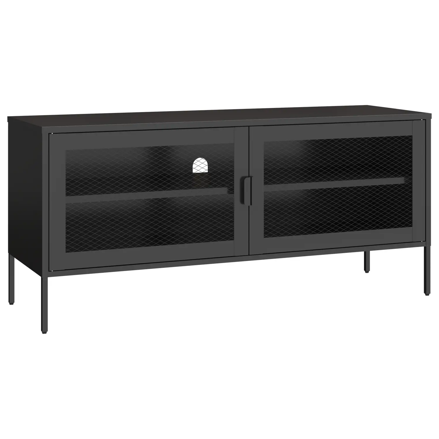 TV-meubel in metaal 120cm zwart
