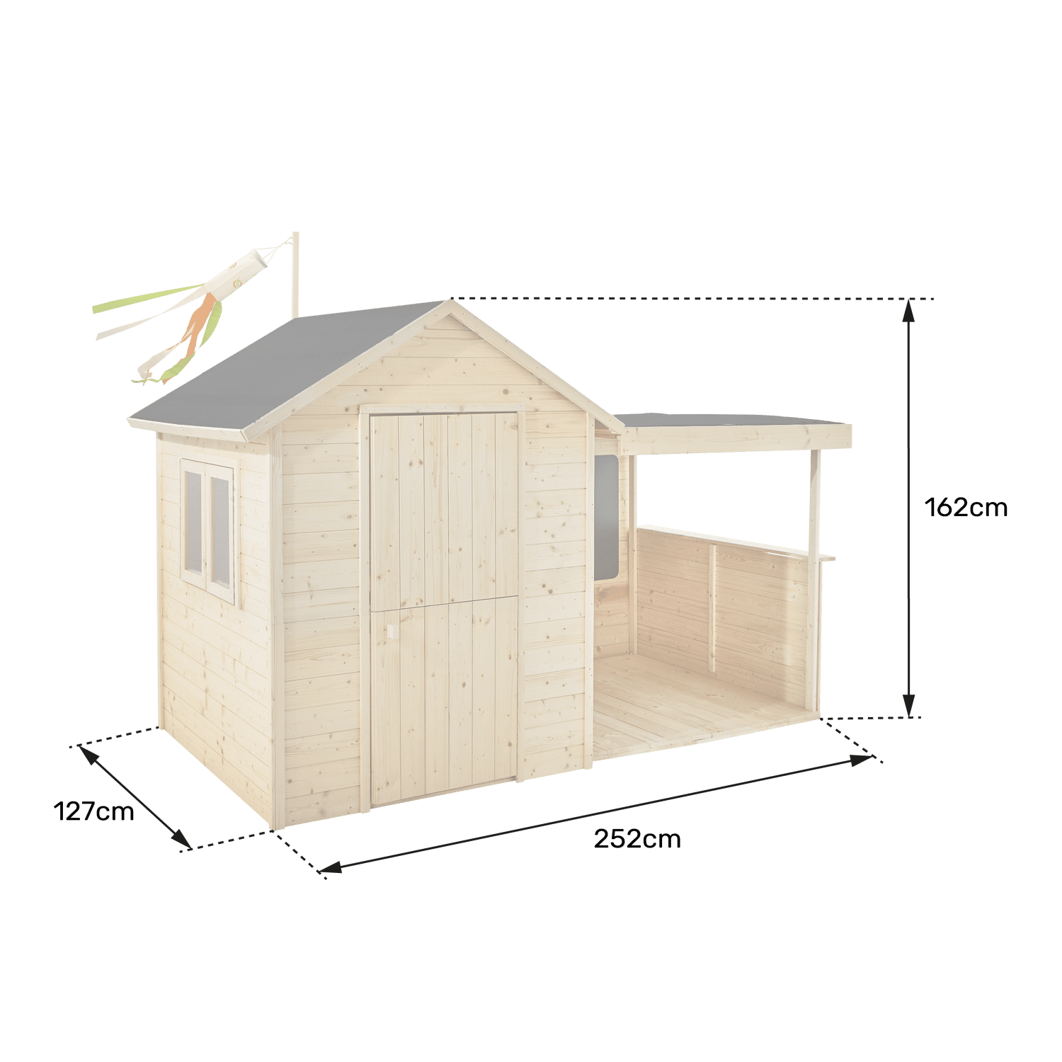 Soulet - Cabane en bois avec préau pour enfants SARAH