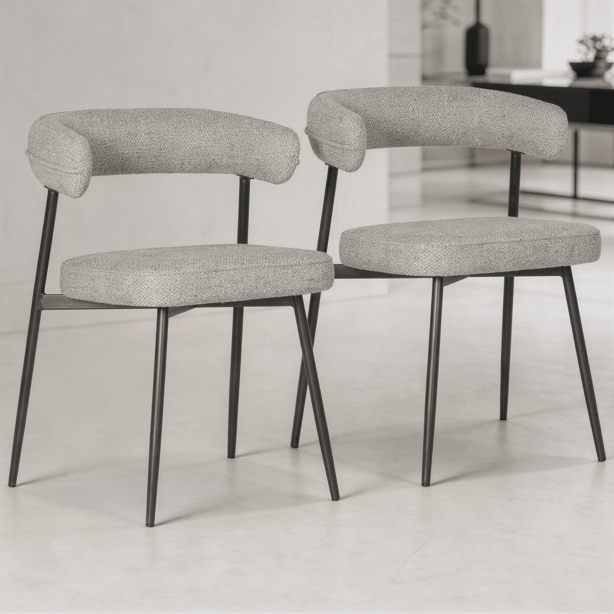 Lot de 2 chaises en tissu...