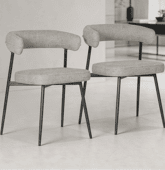 Lot de 2 chaises en tissu...
