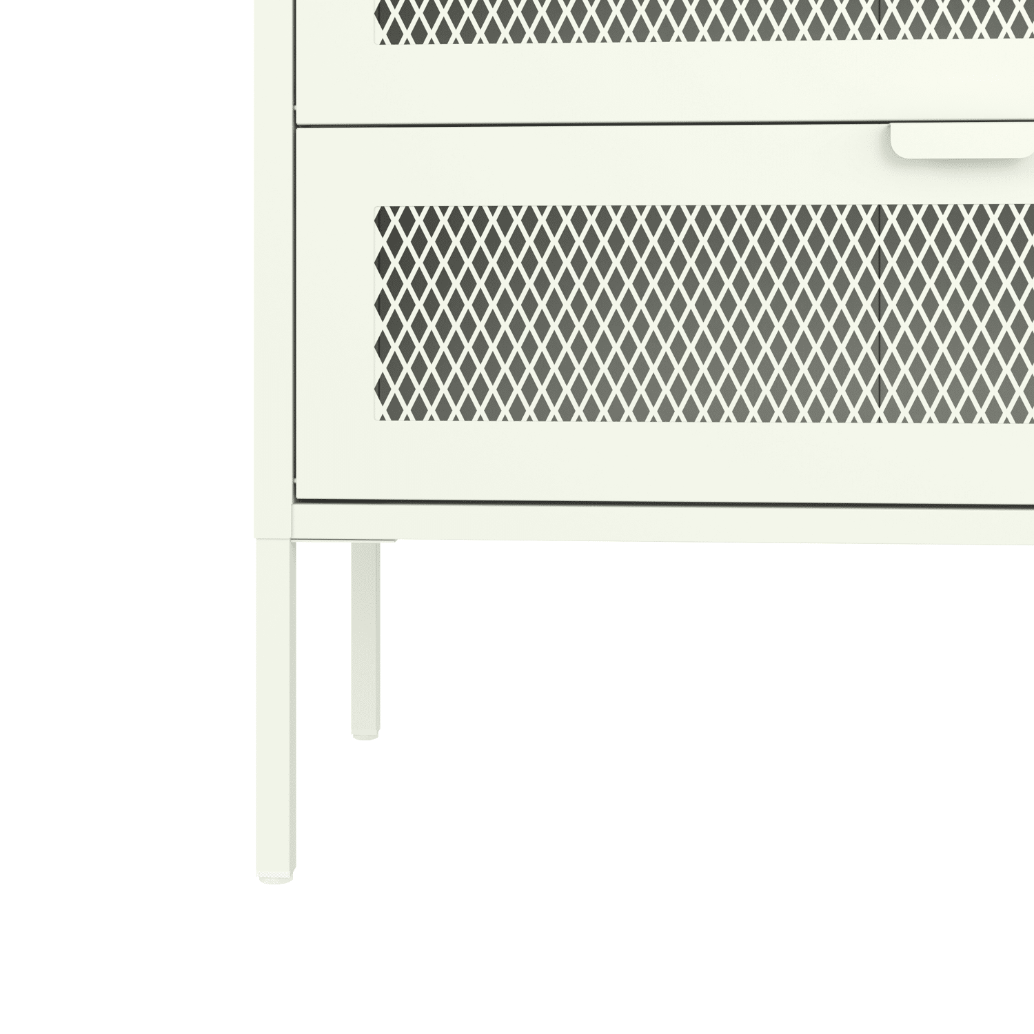 Mueble zapatero EMMA 4 puertas metal blanco