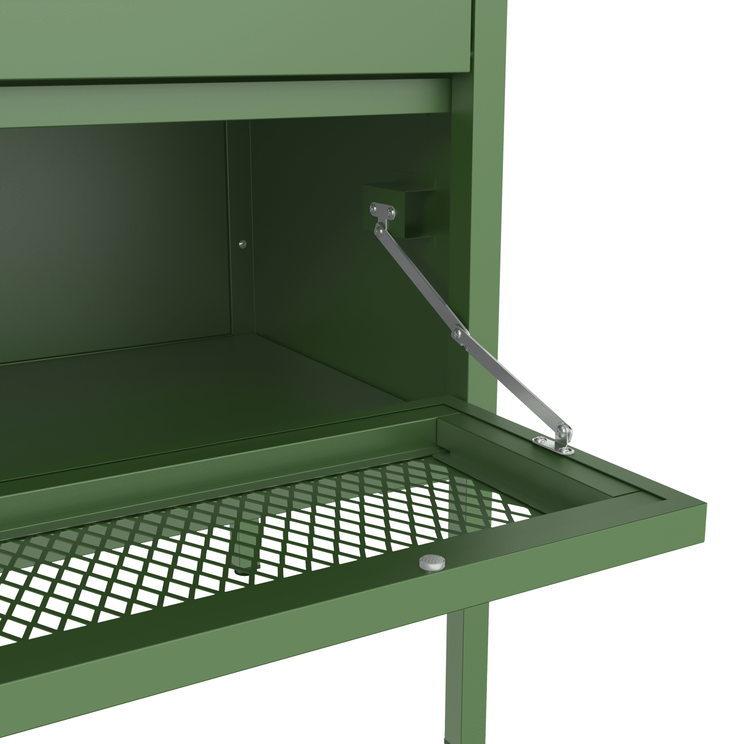 Mueble zapatero metálico EMMA 4 puertas verde caqui