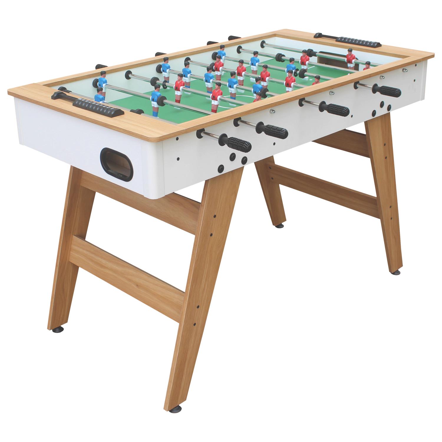 Futbolin 120cm blanco y madera 