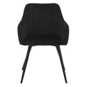 2er Set Samtstühlen BERTILLE schwarz