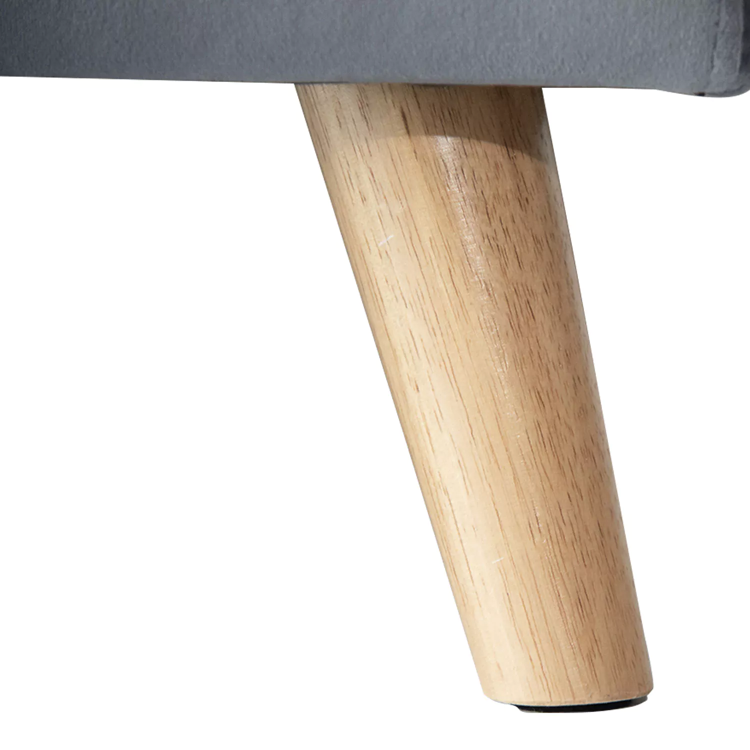 JAMES 3 zits hoekslaapbank in grijs fluweel