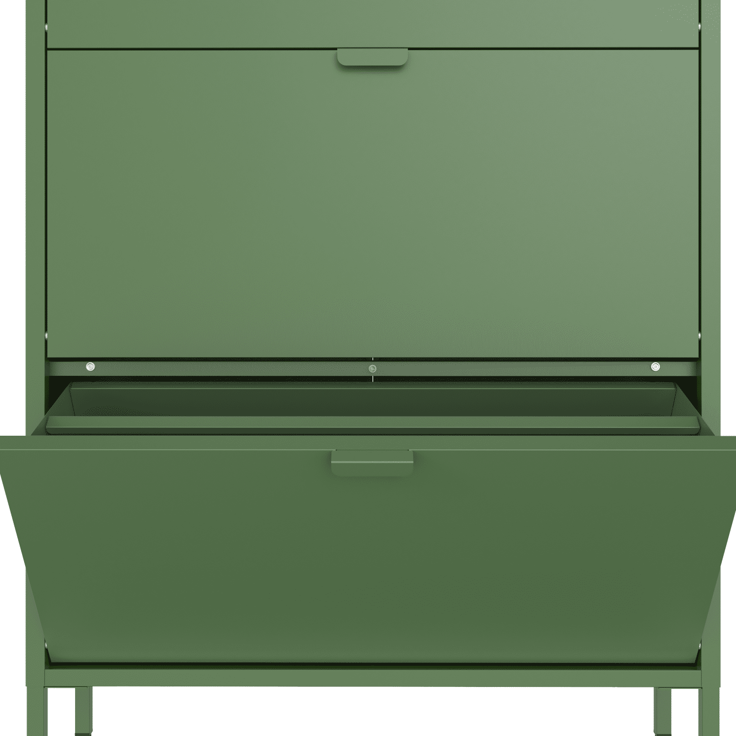 Mueble zapatero de metal verde caqui de 3 puertas MARION