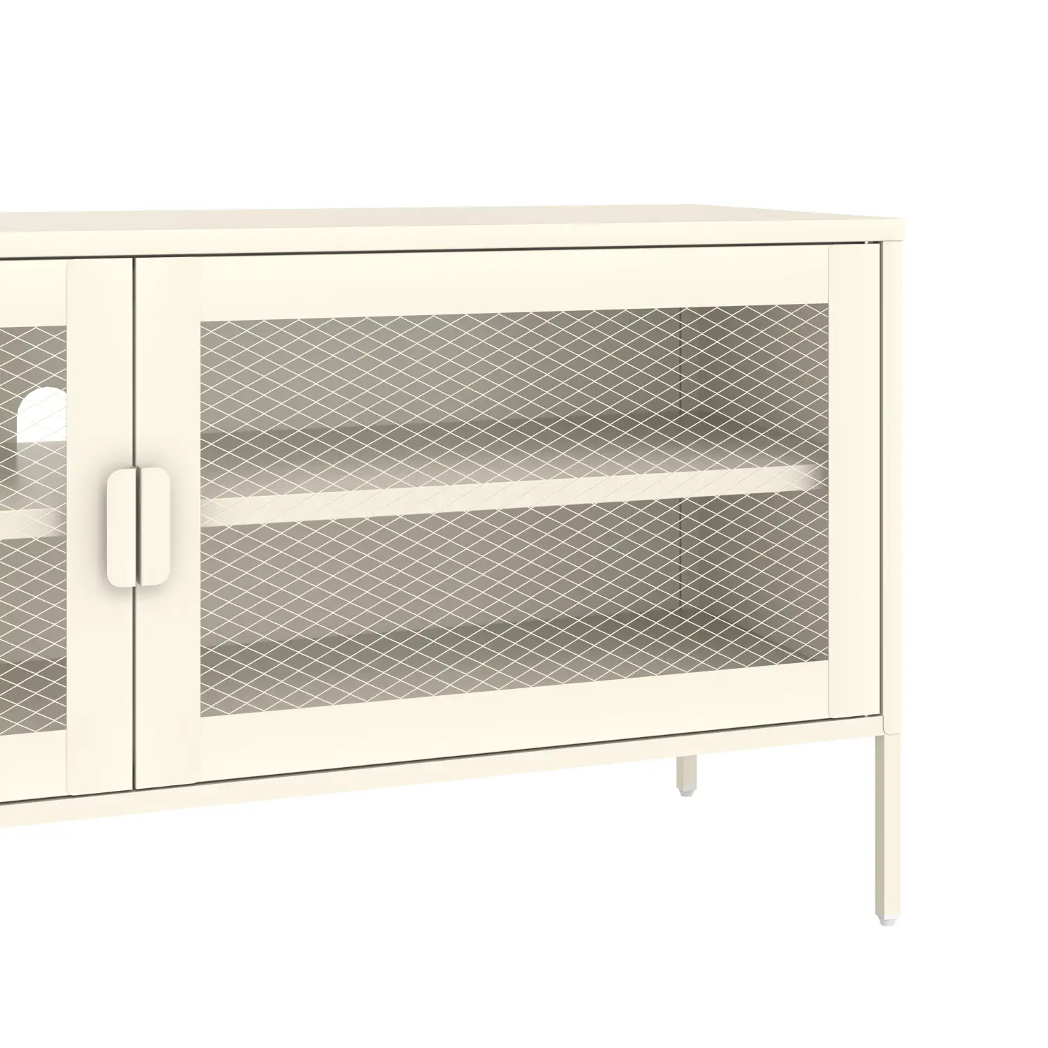 TV-meubel in metaal 120cm wit