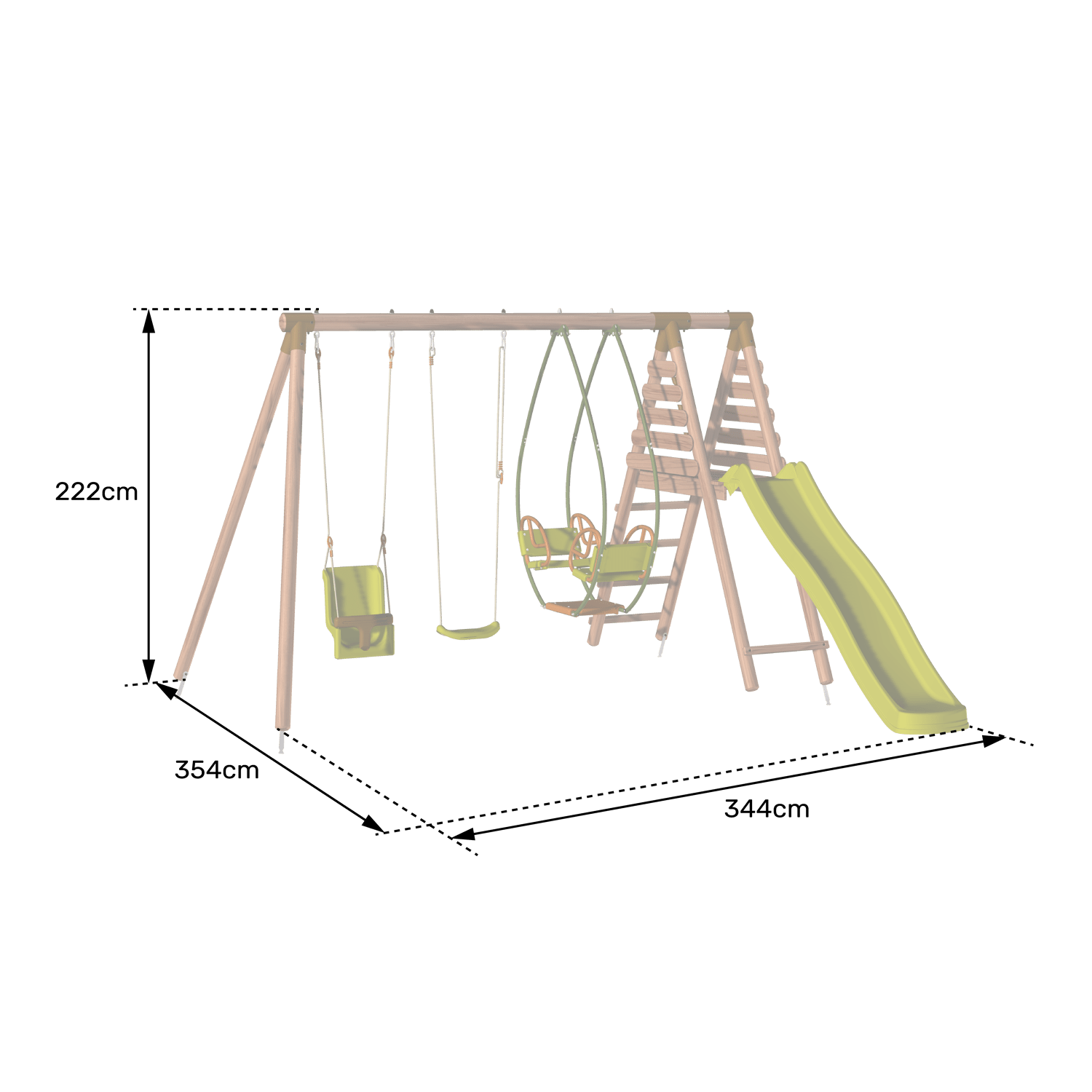 Soulet - Station en bois avec portique 3 agrès et toboggan COLZA