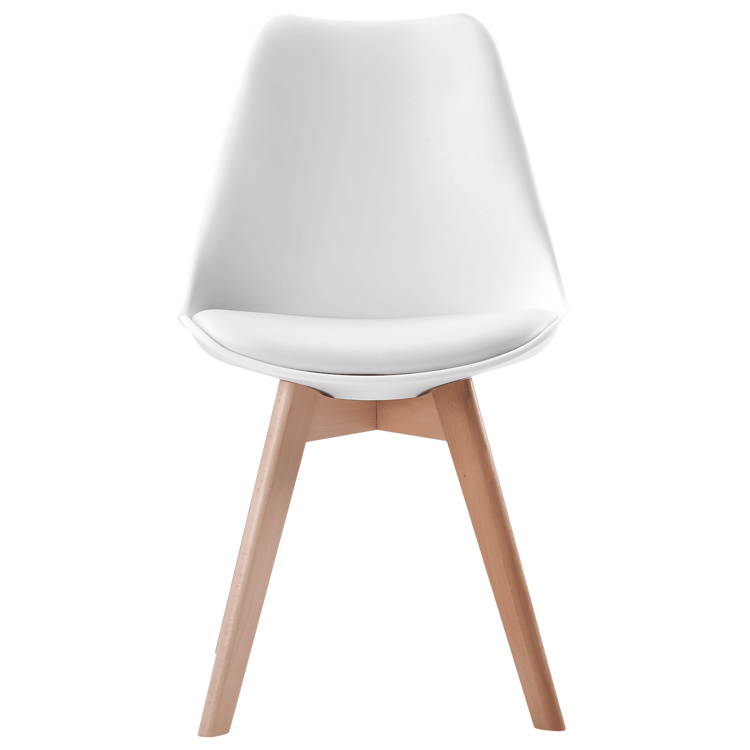 Pack de 2 sillas escandinavas color blanco con cojín