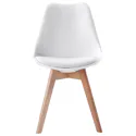 Pack de 2 sillas escandinavas color blanco con cojín - Happy Garden