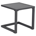 Set di lettino e tavolino BARBADOS in textilene grigio - alluminio grigio antracite