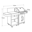 Cook'in Garden - Barbecue a gas FIDGI 3 con credenza