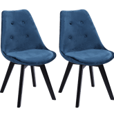 Lot de 2 chaises en velours...